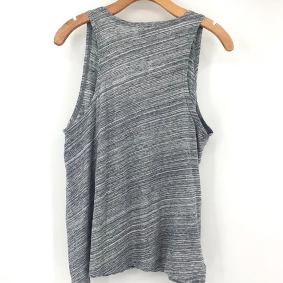 💕SALE💕Madewell Gray White Striped Tank Top - Picture 3 of 8